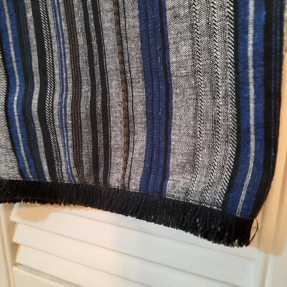 Fate crop striped linen tassel pants large NWT *F - Picture 6 of 7